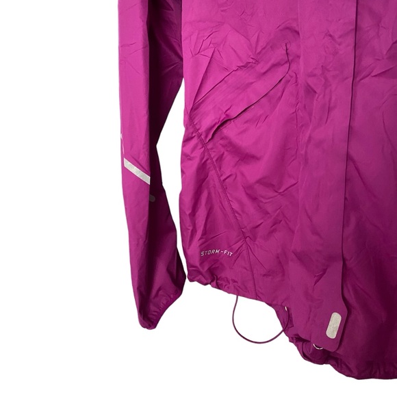 Nike Purple Storm Fit Waterproof Windbreaker Zip Up Reflective Jacket Womens L - Picture 2 of 6